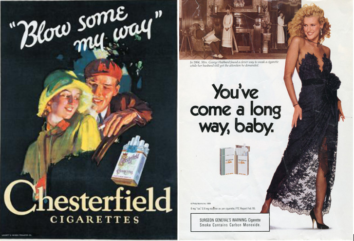 Joined tobacco adverts